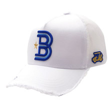 YOSHINORI KOTAKE DESIGN &times; BEAMS GOLF B LOGO MESH CAP WHITE画像
