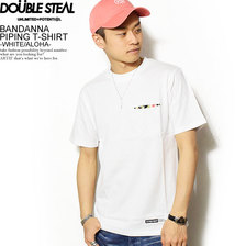 DOUBLE STEAL BANDANA PIPING TEE -WHITE/ALOHA- 981-16002画像