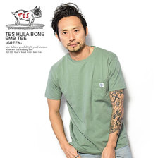 The Endless Summer TES HULA BONE EMB TEE -GREEN- KE-8574302画像