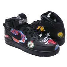 NIKE &times; Supreme AIR FORCE 1 MID '07 BLACK/BLACK画像