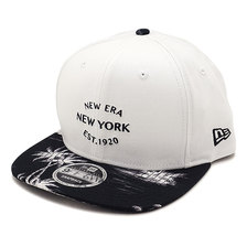 NEW ERA 9FIFTY Original Fit アロハB/W NEW ERA NEW YORK EST.1920 ホワイト ブラックアロハバイザー 11557249画像