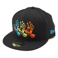 NEW ERA 59FIFTY Santa Cruz サンタクルーズ 3スクリーミングハンド ブラック 11558011画像