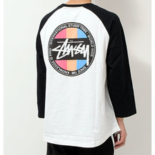 STUSSY Surfman Dot Jersey 3/4 Raglan 1140072画像