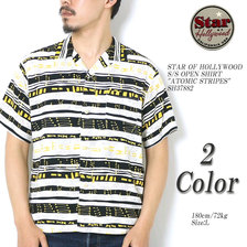 STAR OF HOLLYWOOD S/S OPEN SHIRT "ATOMIC STRIPES" SH37882画像