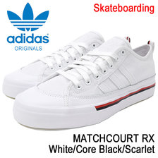 adidas Originals MATCHCOURT RX White/Core Black/Scarlet CG5668画像