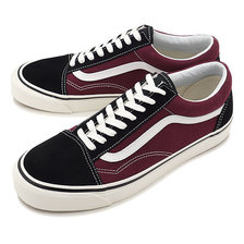 VANS ANAHEIM FACTORY OLD SKOOL 36 DX BLACK/OG-BURGUNDY VN0A38G2R1U画像