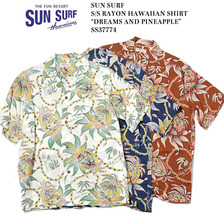 SUN SURF S/S RAYON HAWAIIAN SHIRT "DREAMS AND PINEAPPLE" SS37774画像