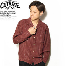 CUTRATE L/S SPLASHED PATTERN SHIRT -BURGUNDY-画像