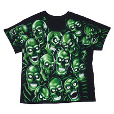 LIQUID BLUE Skull Pile Green Black Tee画像