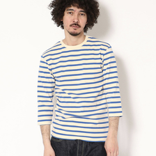 AVIREX DAILY 3/4 SLEEVE BORDER T-SHIRT 6163370画像