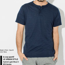 le coq sportif LE URBAN STYLE Hybrid Light Wool II S/S Henley QLMLJA51画像