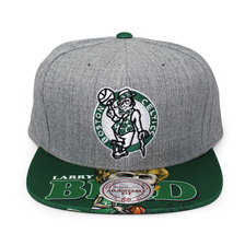 Mitchell & Ness CELTICS LARRY BIRD スナップバックキャップ GREYxGREEN FFMN2846896画像