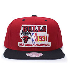 Mitchell & Ness BULLS NBA FINALS CHAMPS 1991 スナップバックキャップ REDxBLACK CNFMNCHB305画像