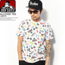 BEN DAVIS ALL OVER PRINT TEE -WHITE- C-8580031画像