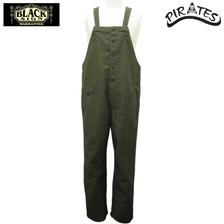 BLACK SIGN Old German Cord Cloth Button Fly Apron Overalls OLIVE BSFP-17509B画像