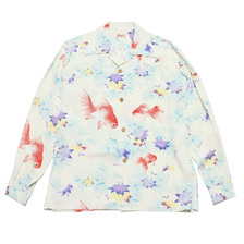 SUN SURF L/S RAYON HAWAIIAN SHIRT "JAPANESE MAPLE AND FANTAIL" HINOYA Special Order SS37782HYLS画像