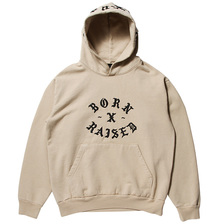 BORN X RAISED FRONT STREET HOODY (KHAKI) 34302画像