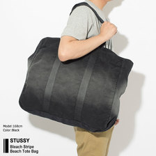 STUSSY Bleach Stripe Beach Tote Bag 134178画像