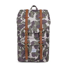 Herschel Supply Co LITTLE AMERICA BACKPACK Frog Camo/Tan Synthetic Leather 10014-01858-OS画像