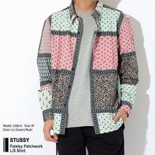 STUSSY Paisley Patchwork L/S Shirt 111976画像