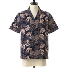 パタロハ アロハシャツ S 海藻柄 STY52566SP17 ブルー 半袖シャツ