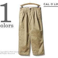 CAL O LINE 2 TUCK CHINO TROUSERS CL181-102画像