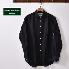James Mortimer REGULAR COLLAR SHIRTS COMFORT FIT BLACK画像