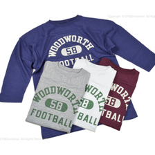 WAREHOUSE Lot 4063 7分袖フットボールT WOODWORTH画像