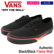 VANS Authentic Black/Black Flame Wall VN-0A38EMQ8Q画像