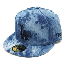 NEW ERA 59FIFTY タイダイデニム ロサンゼルス・ドジャース ダークデニム &times; ホワイト 11557586画像