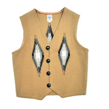 Ortega's REGULAR FRONT WOVEN VEST beige size 38画像