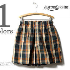 Kaptain Sunshine MULTICOLORED CHECK ATHLETIC SHORTS KS8SPT06画像