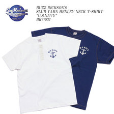 Buzz Rickson's SLUB YARN HENLEY NECK T-SHIRT "U.S.NAVY" BR77937画像