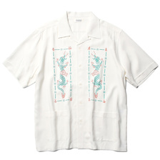 RADIALL SHAOLIN DUBBIES - OPEN COLLARED SHIRT S/S (WHITE)画像