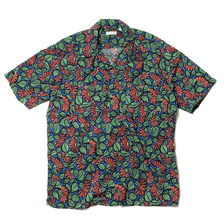 BURGUS PLUS S/S Open Collar Shirts Flower Pattern BP17503-4画像