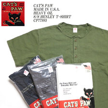 CAT'S PAW MADE IN U.S.A. HEAVY OZ. S/S HENLEY T-SHIRT CP77995画像