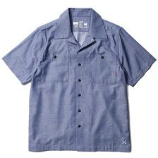 BLUCO STANDARD WORK SHIRTS S/S (NVY&times;BLUE) OL-108CS-018画像