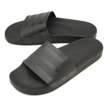 adidas ADILETTE LEATHER CORE BLACK/CORE BLACK/CORE BLACK CQ3094画像