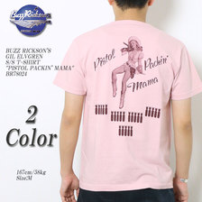 Buzz Rickson's GIL ELVGREN S/S T-SHIRT "PISTOL PACKIN' MAMA" BR78024画像