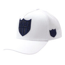 YOSHINORI KOTAKE DESIGN &times; BARNEYS NEWYORK 444 LOGO MESH CAP WHITExNAVY画像