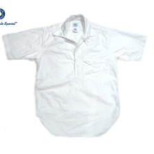POST OVERALLS #1263S C-POST4 S/S PULLOVER OXFORD SHIRTS white画像