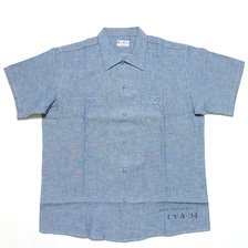 Buzz Rickson's BLUE CHAMBRAY S/S WORK SHIRT STENCL BR37912画像