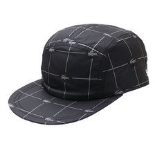Supreme &times; LACOSTE Reflective Grid Nylon Camp Cap BLACK画像