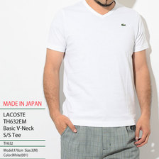 LACOSTE TH632EM Basic V-Neck S/S Tee MADE IN JAPAN画像