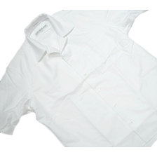 INDIVIDUALIZED SHIRTS SHORT SLEEVE ATHLETIC FIT CAMBRIDGE OXFORD CAMP COLLAR SHIRTS white画像