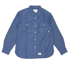 WTAPS CELL LS SHIRT INDIGO 181BRDT-SHM02画像