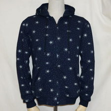 THE FLAT HEAD Club Label INDIGO SWEAT ZIP PARKA CL-PZ201画像