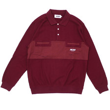 Palace Skateboards Waffle On Polo BURGUNDY画像