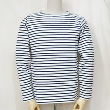 THE FLAT HEAD Club Label L/S T-SHIRTS BORDER BOAT NECK CL-BTL-201画像