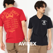 AVIREX V-NECK T-SHIRT U.S. NAVY 6183415画像